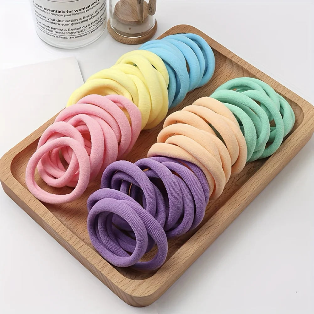 20/50/100pcs Soft Elastic Hair Ties Hair Bands Decorative Hair Accessories Set For Baby Girls